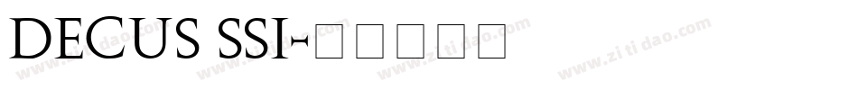 Decus SSi字体转换
